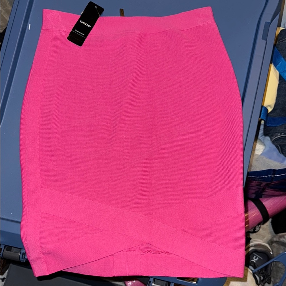 bebe Vibrant Pink Mini Skirt